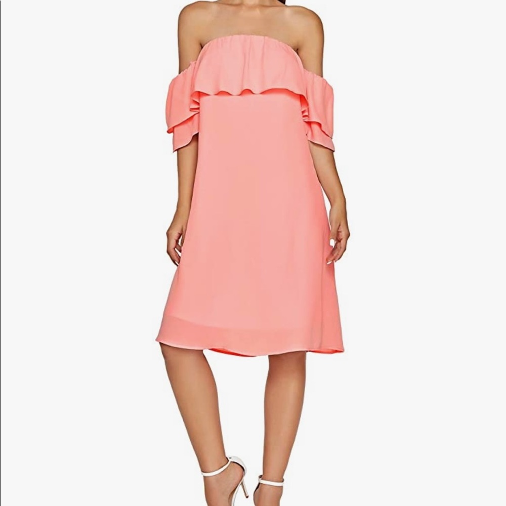 Really cute pink off shoulder dress
